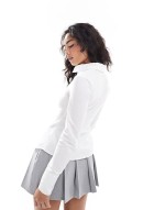 poplin fitted shirt in white