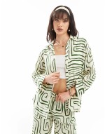 Tamar shirt and trouser co-ord in abstract print