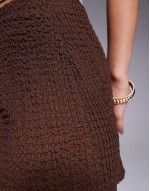 textured shorts in chocolate