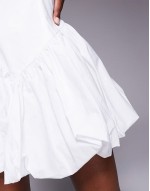 bubblehem mini dress in white