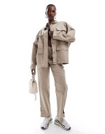 co-ord carpenter shirt in grey