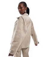 co-ord carpenter shirt in grey