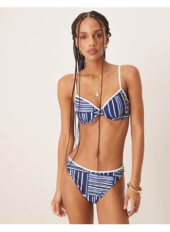 bikini set in blue stripe